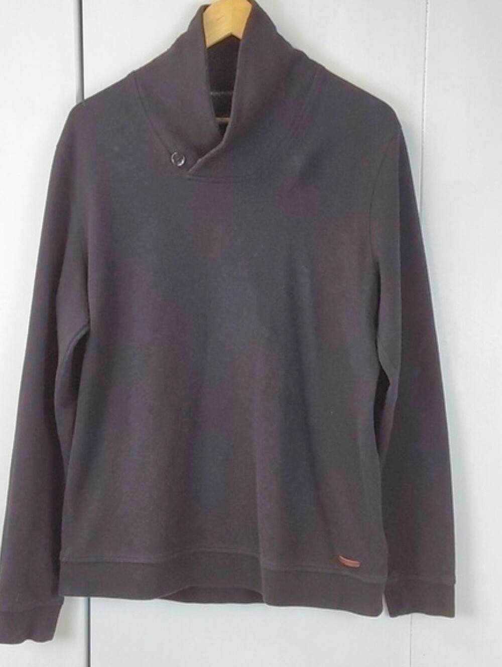 Ted Baker| London Black Collar Pullover Sweater Quiet Luxury Neutral Sz.L